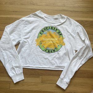 Universal Studios Nickelodeon Crew Shirt Slime Size Medium long sleeve white